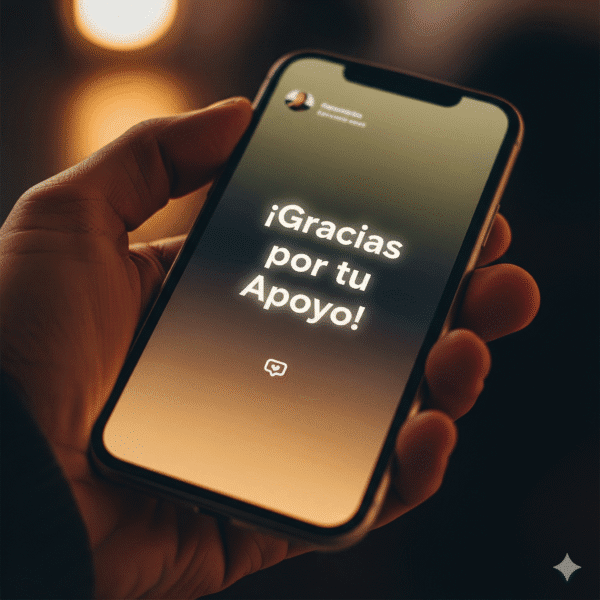 Agradecimiento por apoyo en redes sociales.