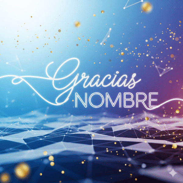 Agradecimiento personalizado para el cliente.